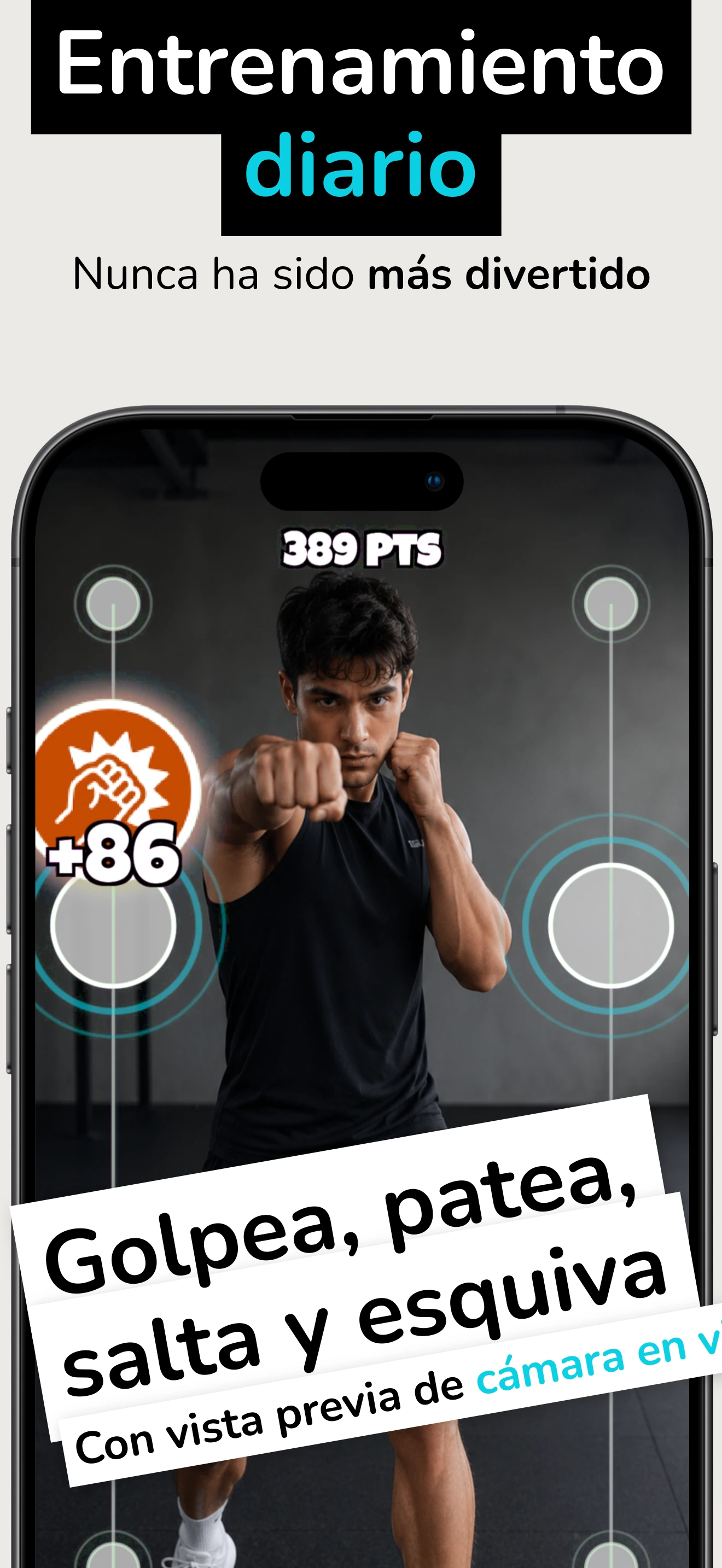 Entrenamiento de boxeo rítmico